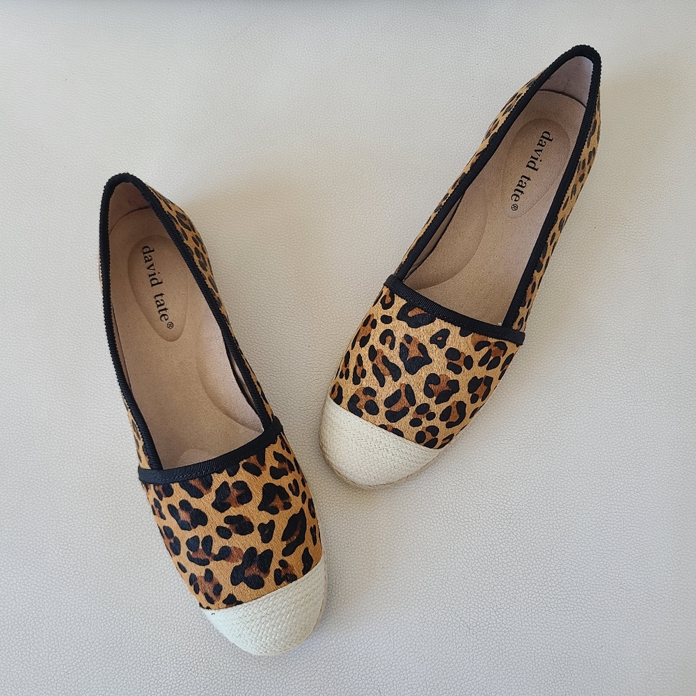 David Tate - Paradise - NWOT calf hair slip on espadrille flats